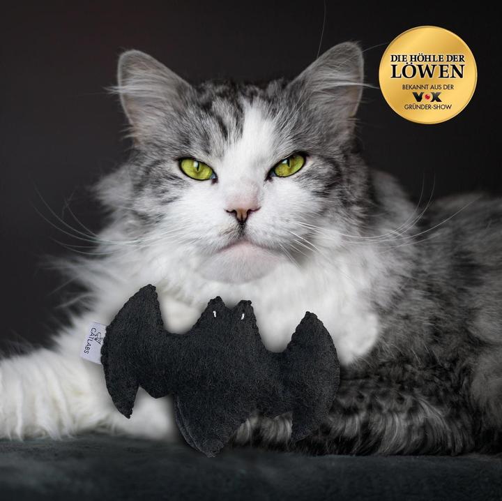 Immagine prodotto Catlabs Giocattolo per gatti Catman con radice di valeriana, fatto a mano (Palla giocattolo per gatti)