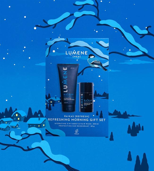 Image du produit Lumene Raikas Refreshing Morning Gift Set Body & Hair Wash Gel 200ml Deodorant Stick 60g (Set soin du corps)