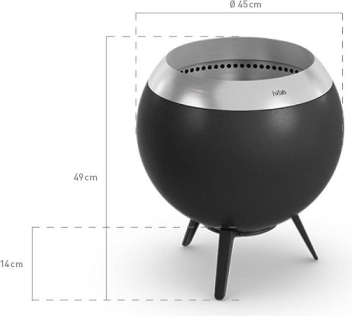 Actual product image Höfats MOON 45 fire bowl with low base (45 cm)