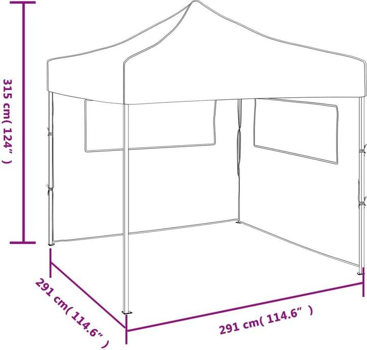 Produktbild vidaXL Partyzelt (291 cm, 291 cm)