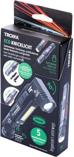 Actual product image Troika ECO KNICKLICHT torch bend lamp multifunctional, black (14.20 cm, 150 lm)