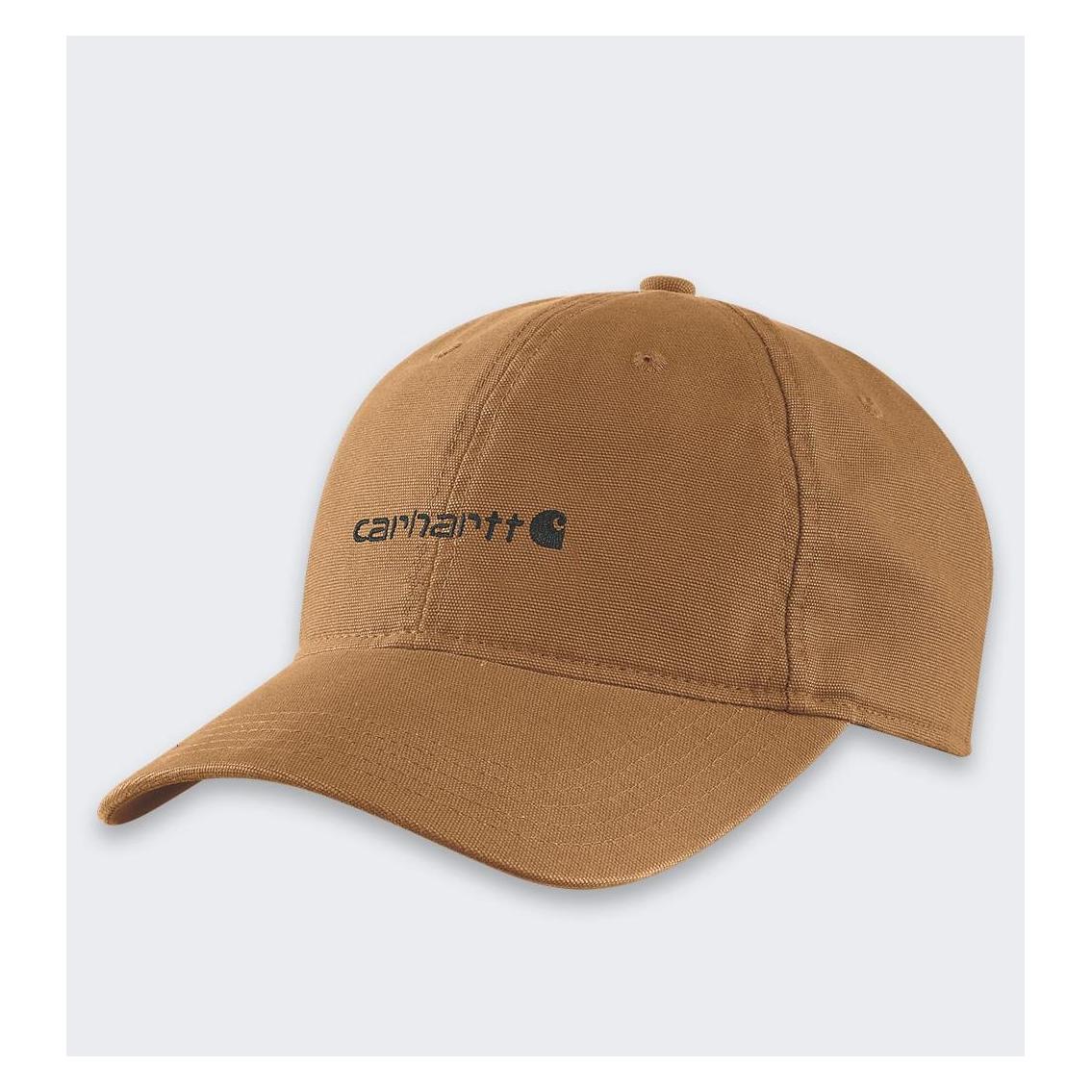 Carhartt, Cap, Braune Canvas-Cap Mit Aufgestickter Grafik, Braun