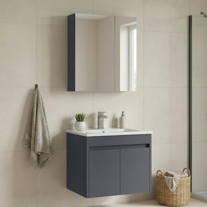 Produktbild Homitis Side 65 v2 Bathroom Cabinet With Sink & Mirror Set (2 Pieces)