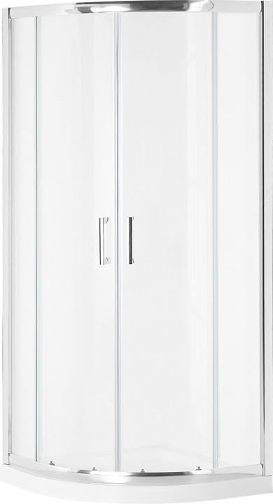 Produktbild Beliani Duschabtrennung aus Temperglas 90 x 90 x 185 cm silber JUKATAN (90 cm, 90 cm, 185 cm)