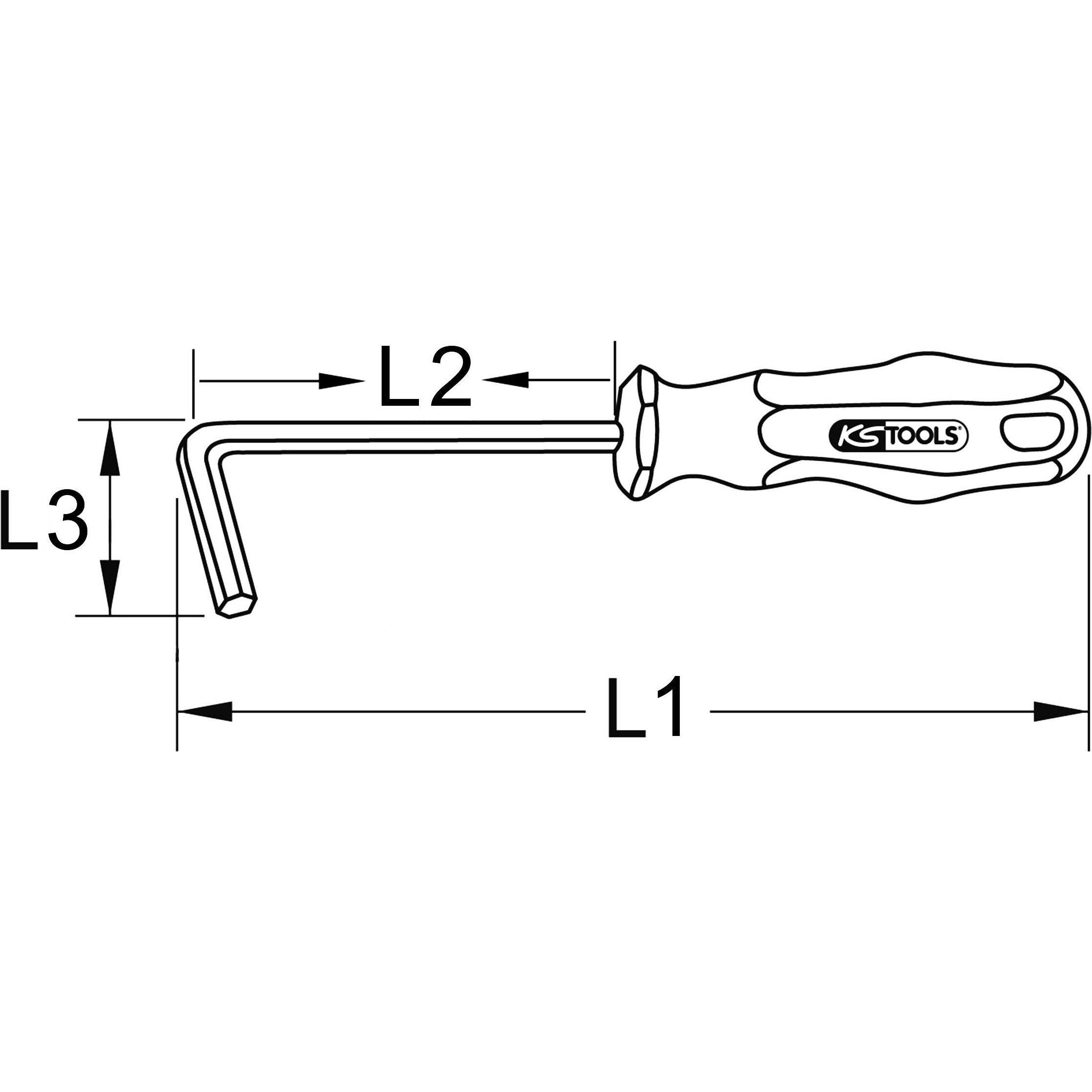 Thumbnail - KS Tools, Schraubenzieher, BRONZEplus Schraubendreher gewinkelt (Innensechskant)