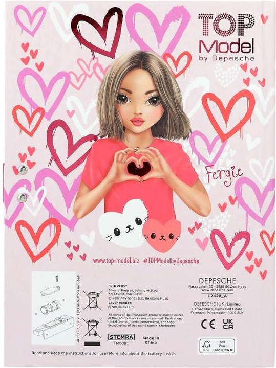 Produktbild Depesche Tagebuch Top Model Mit Code und Musik (15 x 20 cm, Liniert, Harter Einband)