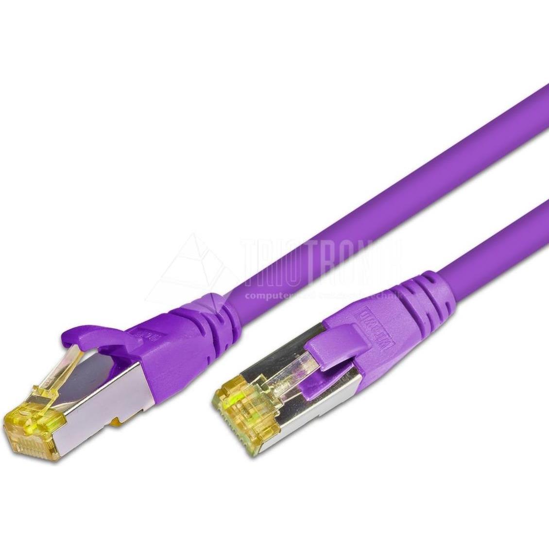 Thumbnail - Wirewin Patchkabel: S/FTP, 0.25m, violett (S/FTP, CAT6a, 0.25 m), Netzwerkkabel