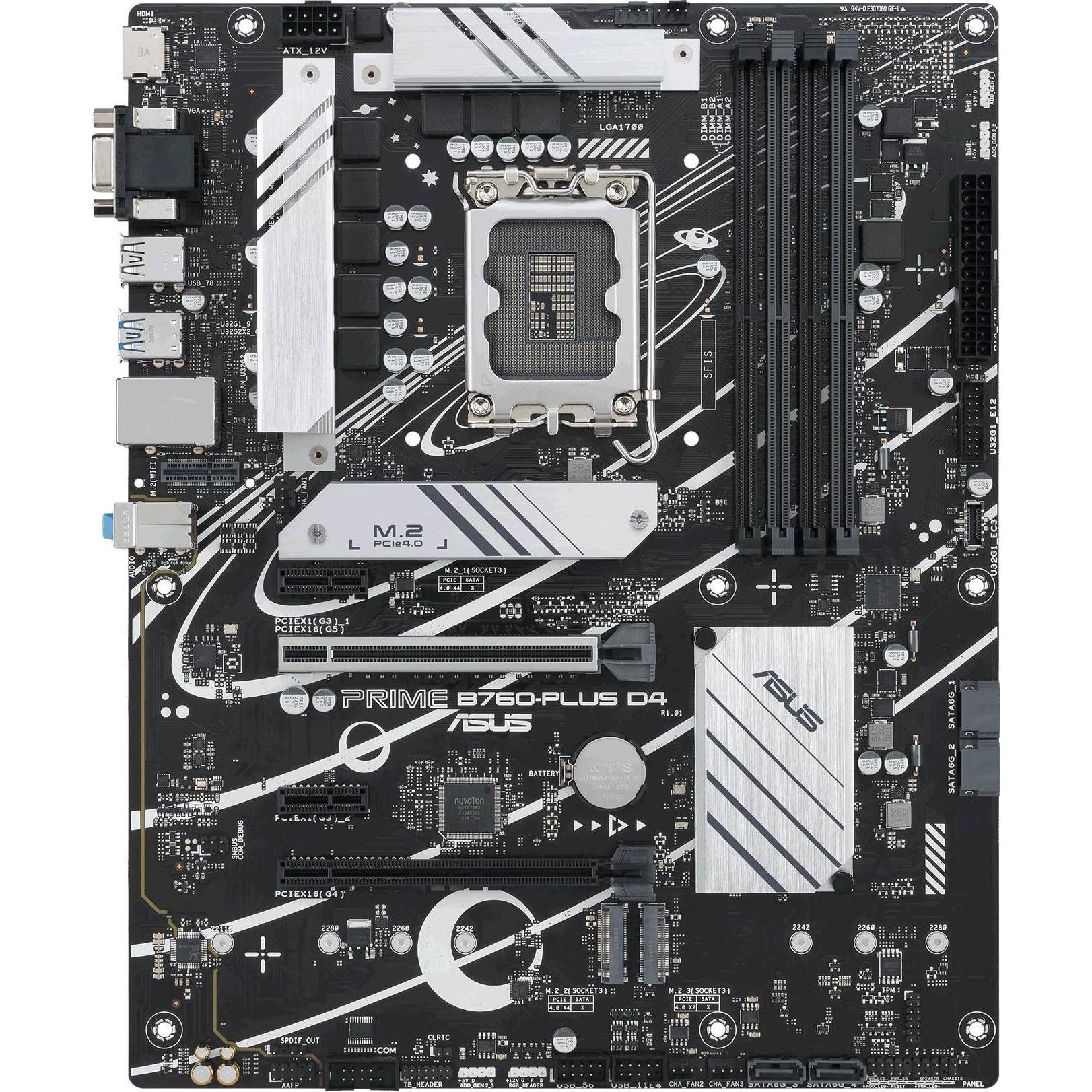 ASUS PRIME B760-PLUS D4 LGA 1700 4DDR4 (LGA 1700, ATX), Mainboard