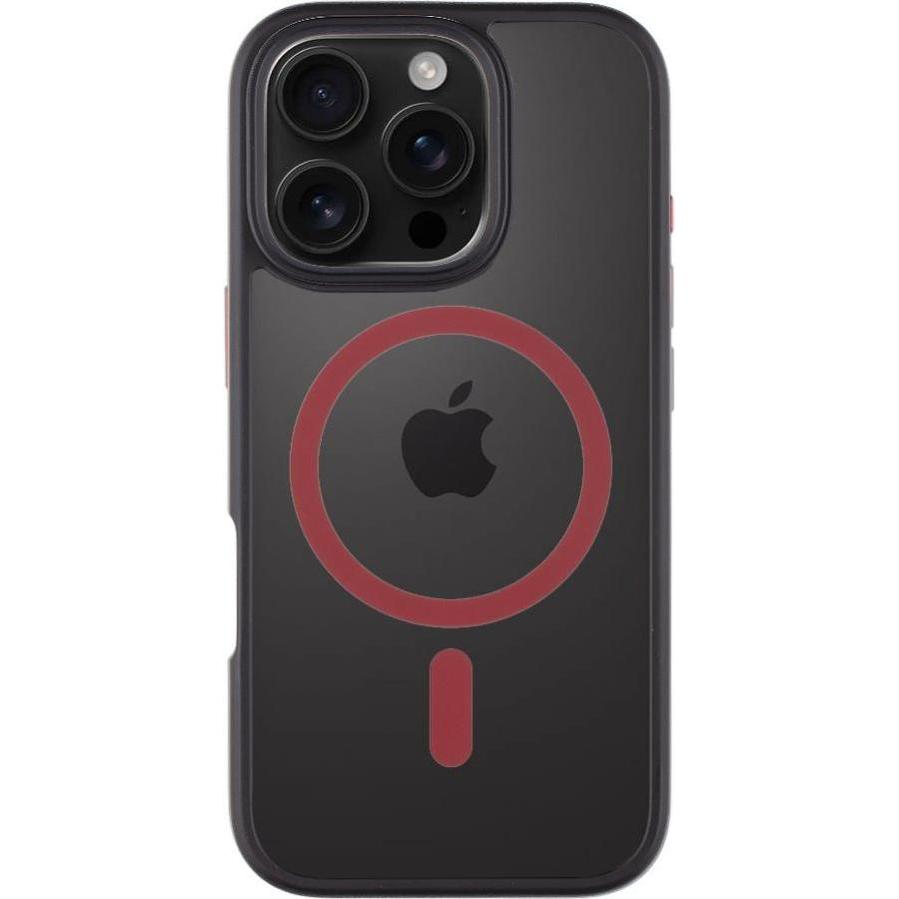 Tactical MagForce Hyperstealth 2.0 Cover for iPhone 16 Pro Black/Red (Apple iPhone 16 Pro), Smartphone Hülle, Schwarz, R...