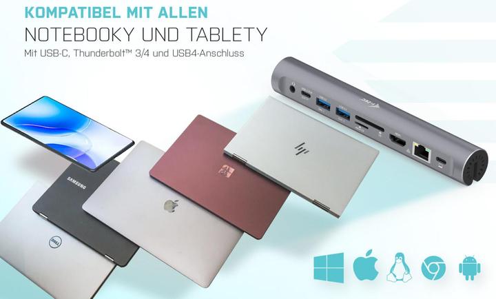 Immagine prodotto i-tec Supporto per notebook Dock (USB-C, 8 porte)