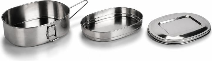Produktbild Mojawo Lunchbox aus Edelstahl 2 Stück 1250 ml Tragegriff und Metallverschluss