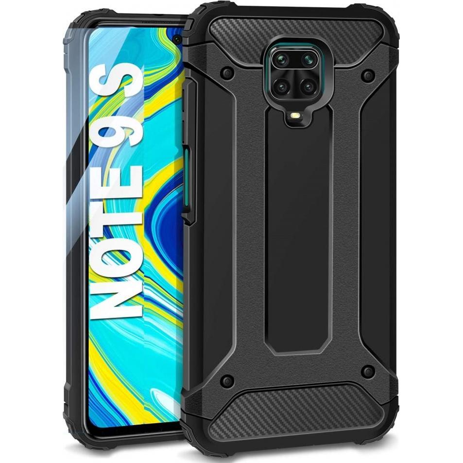 Screenguard AdventureCase Xiaomi Redmi Note 9 Pro Hybrid Hülle (Xiaomi Redmi Note 9 Pro), Smartphone Hülle, Schwarz