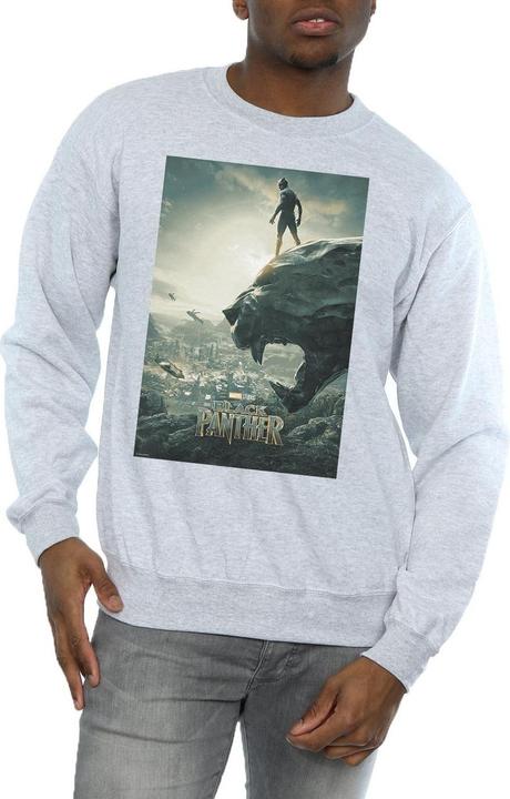 Immagine prodotto Felpa in cotone con poster di Black Panther (M)