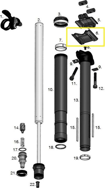 Crankbrothers Highline Lower Cradle Sattelklemme, unten