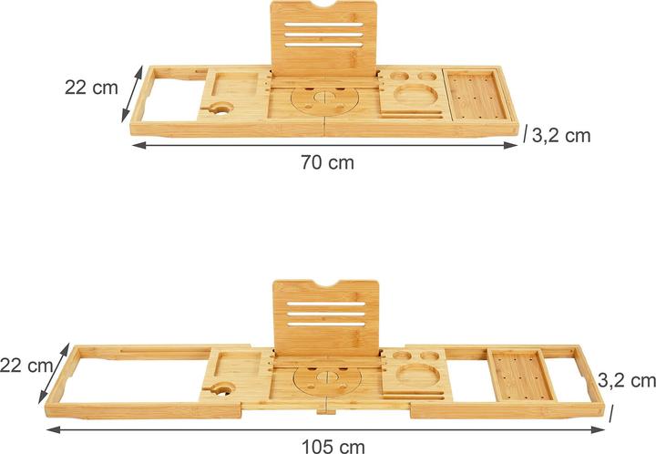 Produktbild Relaxdays Badewannenablage