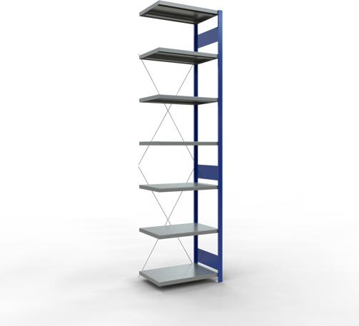 Produktbild Schulte Lagertechnik Stecksystem Anbauregal MULTIplus250 mit Kreuzstrebe