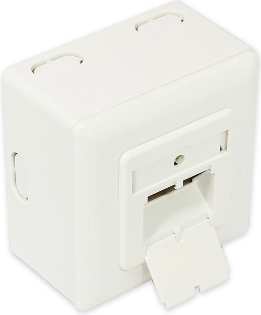 Actual product image Good Connections Network socket Cat. 6, 2xRJ45, shielded, universal incl. surface-mounted housing, DESIGN-FAITHFUL