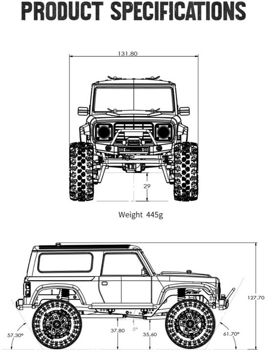 Actual product image Absima CR18P 2024 Rushmore BLS Brushless 1:18 RC model car electric crawler Allr