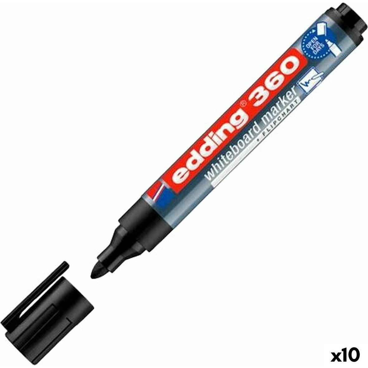 Thumbnail - Edding, Marker, BOARDMARKER ED 360,SCHW.,10ER (Schwarz, 3 mm, 10 x)