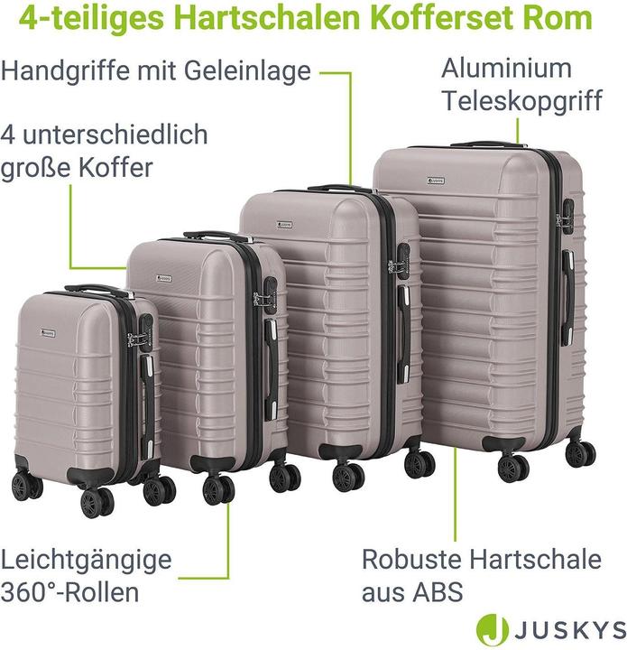 Image du produit Juskys Set de valises rigides Rome (41 l)