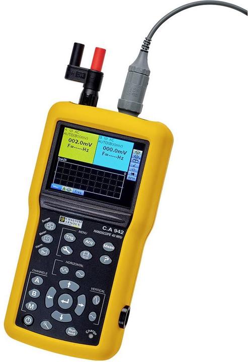 Actual product image Chauvin Arnoux C.A 942 Hand-held Oscilloscope (Scope-Meter) 40MHz 2-channel 2 GSa/s 2.5 kpts 8 Bit Hand-held (CAT III 600V)