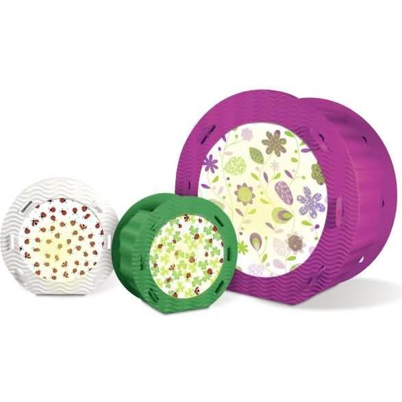 Ursus, Laterne, Laternen rund 3D-Wellpappe 11,5cm VE=10 Stück 8 Farben sortiert (10 x)