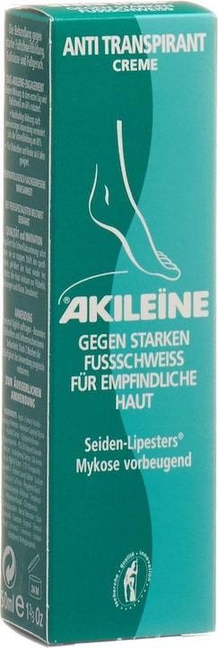 Actual product image Akileïne Green Anti Transpirant Cream (Foot cream & foot gel, 50 ml)