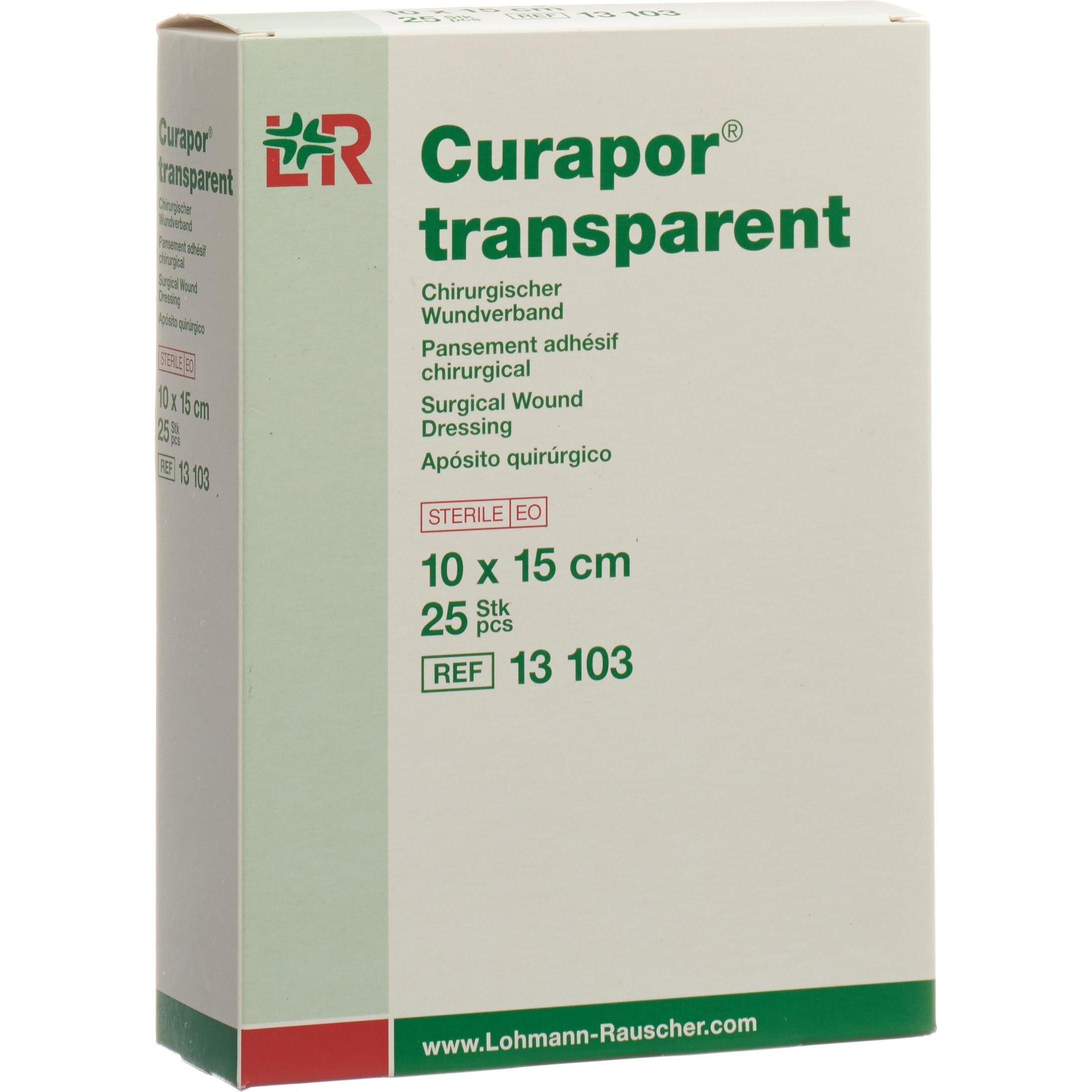 Curapor, Pflaster, Wundverband 10x15cm transparent (25 x)