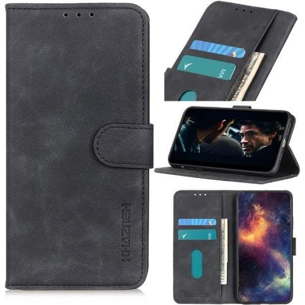Thumbnail - MU Style Vintage II Leder Bookcover Series (Xiaomi Mi Note 10, Xiaomi Mi Note 10 Pro), Smartphone Hülle, Schwarz