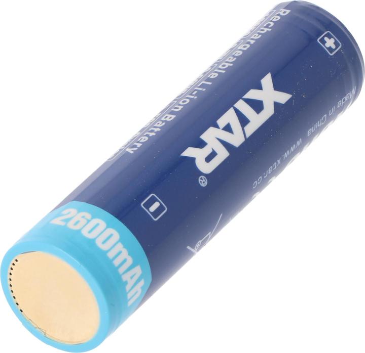 Produktbild Xtar 18650 2600mAh 3,6V - 3,7V Li-Ion-Akku geschützt mit Kopf, Abmessungen 69,50x18,4mm (18650, 2600 mAh)