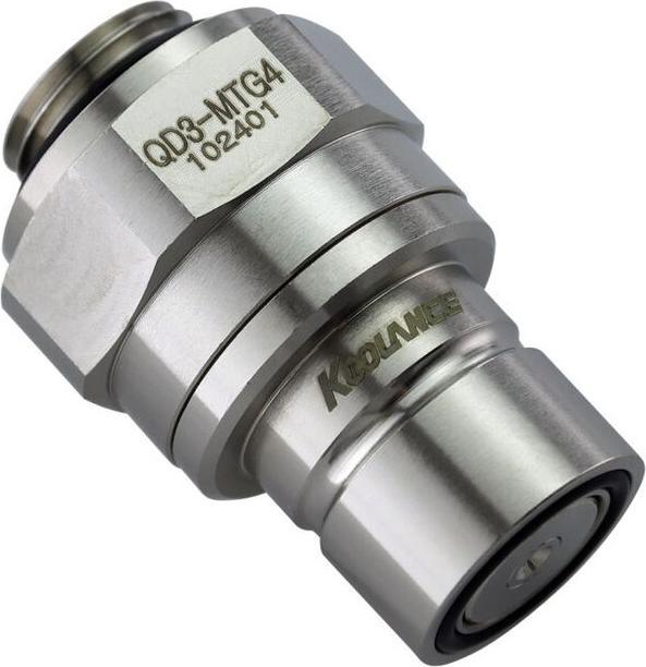 Koolance QD3 Schnellverschluss gerade männlich auf G1/4 Zoll AG - no-spill, silber