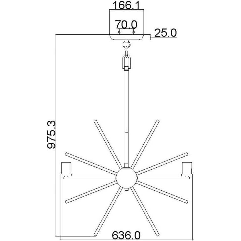 Thumbnail - Elstead Lighting, Kronleuchter, Uptown Carnegie Kronleuchter E27 6-fach Imperial Silber (64.80 cm)