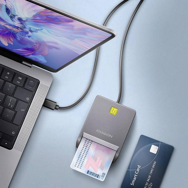Produktbild Axagon CRE-SM3TC USB-C Smart card FlatReader (USB-C)