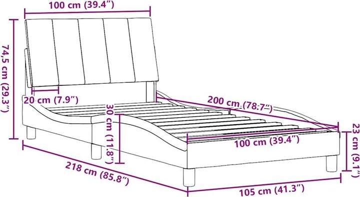 Image du produit vidaXL Bettgestell (140 x 190 cm)