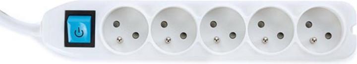 Productafbeelding Velleman 5-Voudige Stekkerdoos Met Kabelbox - Stekker Type E (Frans Systeem) (5x, CEE 7/5, 1.50 m)