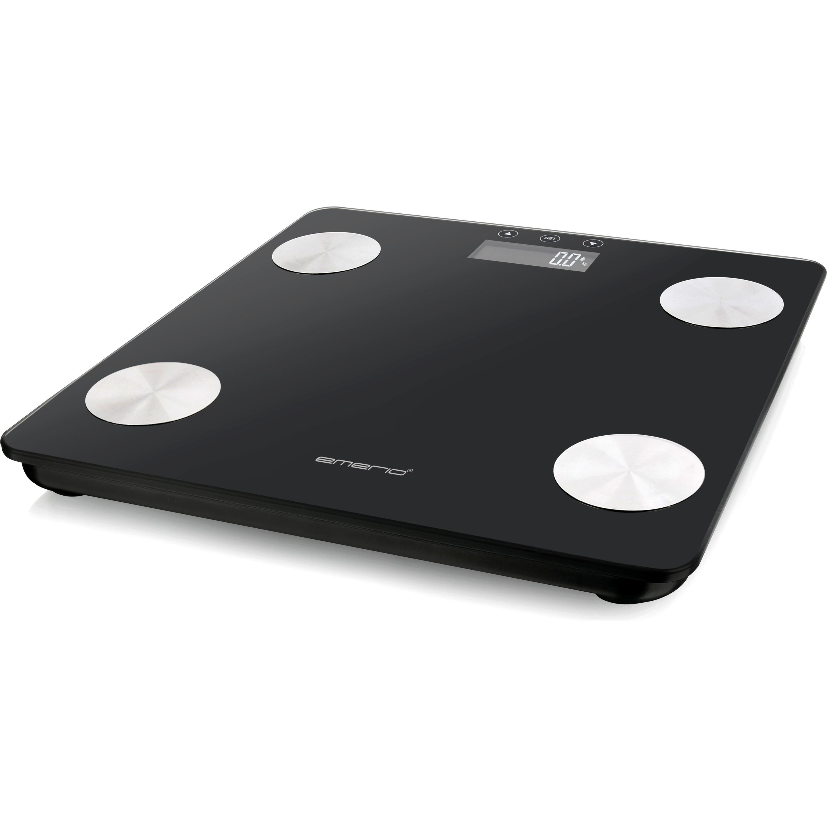 Emerio Nero Bilancia Pesapersone, Br-125479 Bilancia Pesapersone Digitale Capacità Di Pesatura (Max.)=180 Kg (180 Kg)