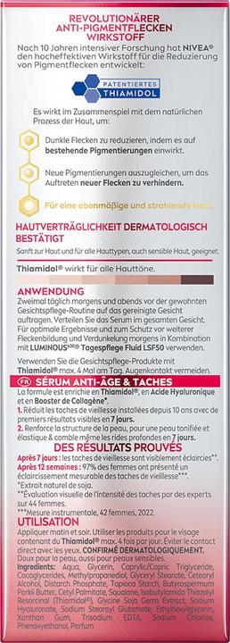 Actual product image NIVEA Luminous630Â 2in1 Anti-Age & Age Spot Serum (30 ml)