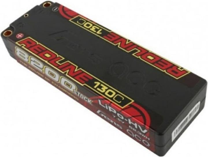 Immagine prodotto Gens Ace Batteria RC LiHV 8200 mAh 7,6 V 130C 2S1P Redline Series (7.60 V, 8200 mAh)
