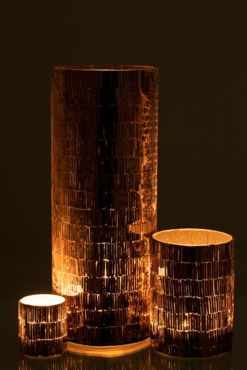 Immagine prodotto J-Line Vaso e lanterna a mosaico Ø 16/H 43 cm