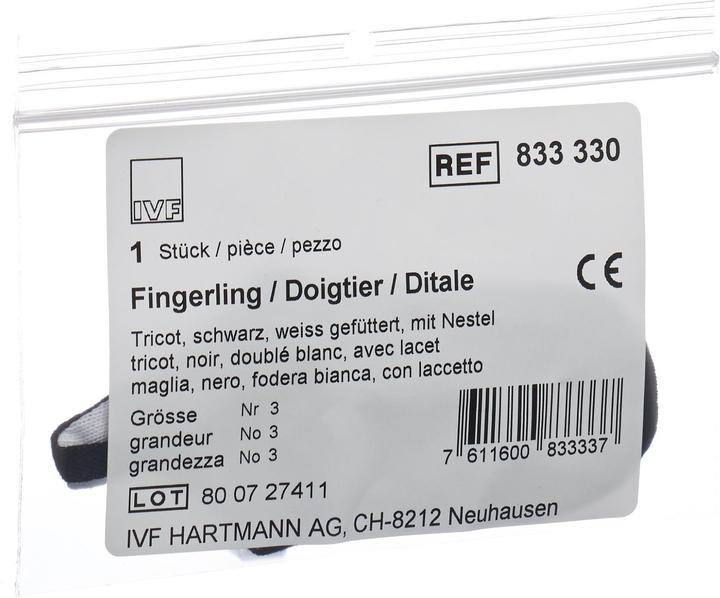 Produktbild IVF Hartmann Fingerling Tricot Grösse 3 schwarz (3)