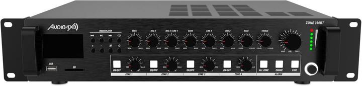 Actual product image Audibax Multi-Zone Bluetooth Amplifier with 360W Output, USB, SD, and Mixer Controls