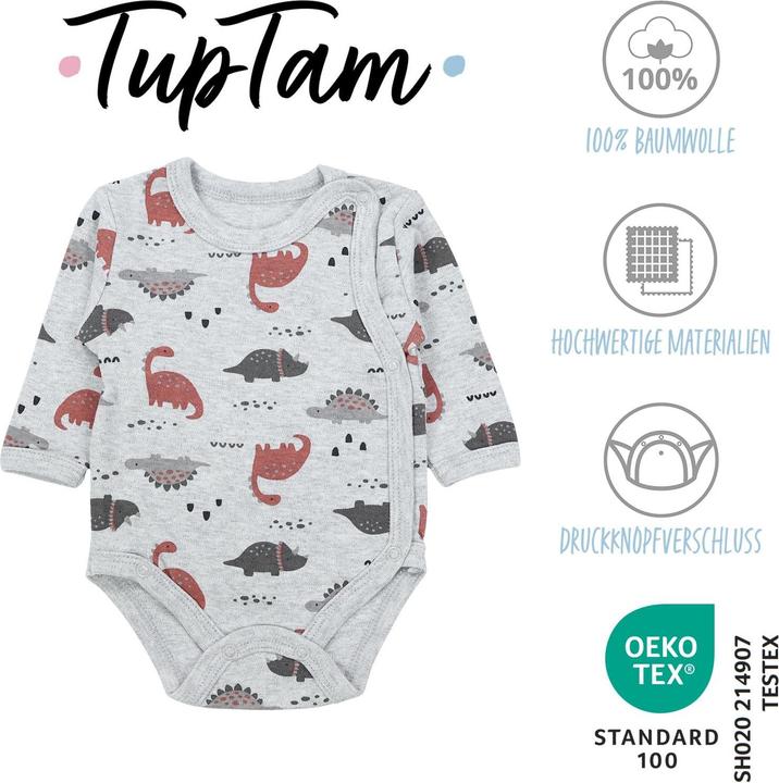 Produktbild TupTam Langarm Wickelbody - 5er Set (56)