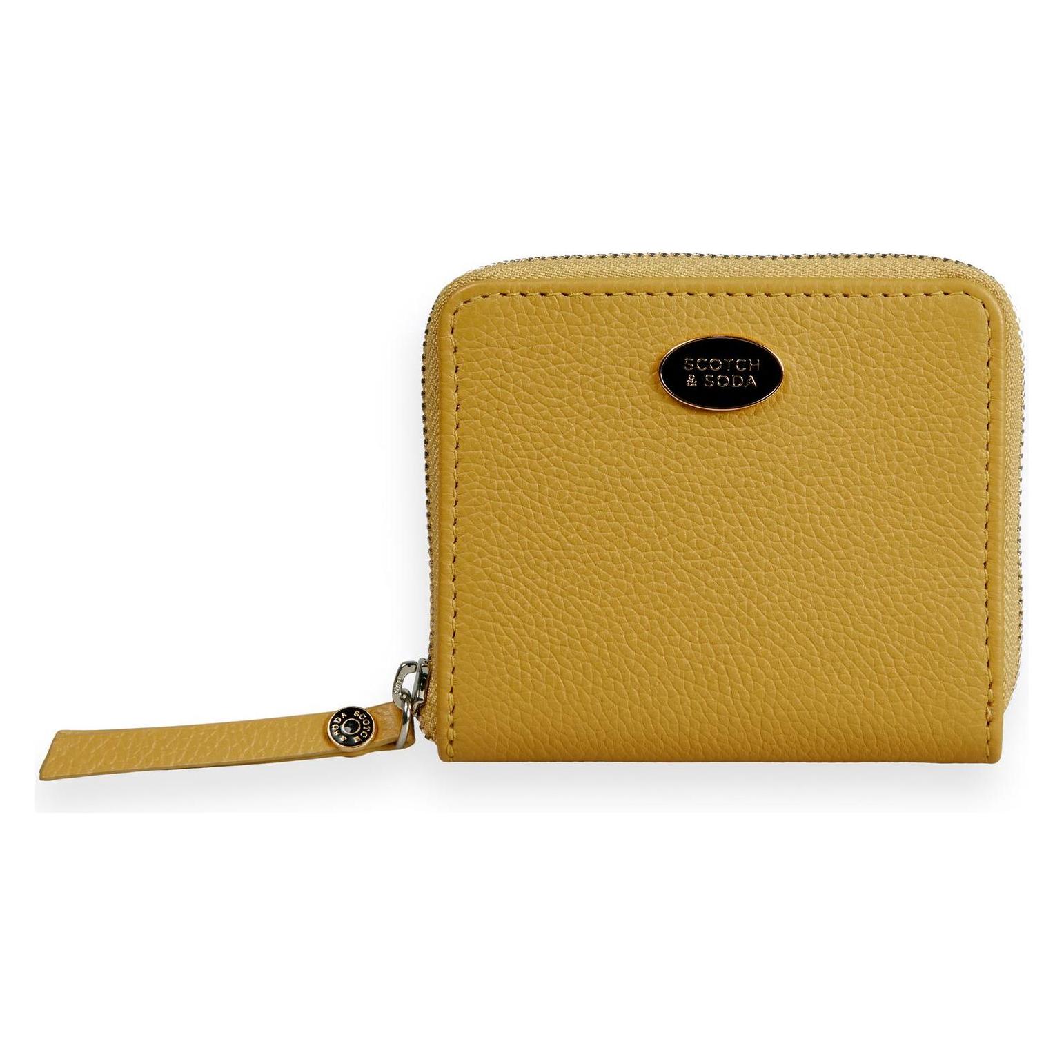 Scotch & Soda, Unisex, Portemonnaie, Leather Bill Fold Zip Wallet, Gelb