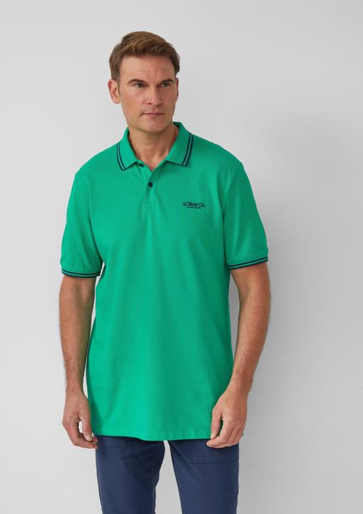 Produktbild S.Oliver Polo-Shirt Piqué-Poloshirt mit Kontrastdetails und Logo (XXL)