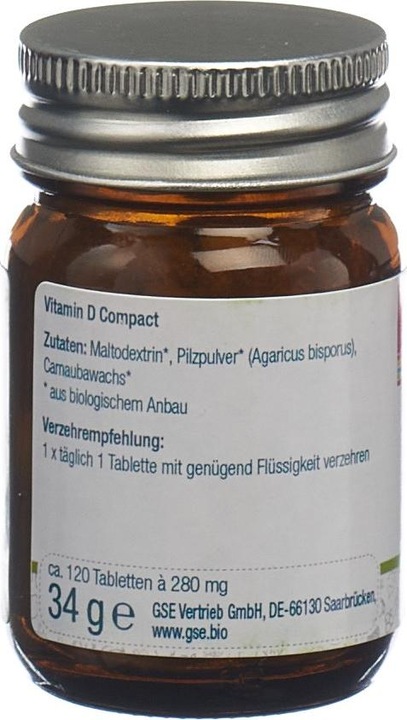 Produktbild GSE Vitamin D Compact Bio Tabl (60 Stück, Tabletten, 123 g)