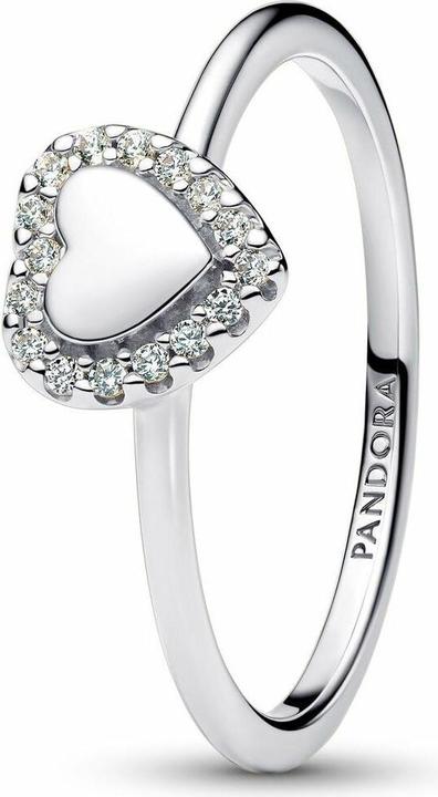 Produktbild Pandora Gravierbarer Herz-Halo-Ring (54, 925 Silber)
