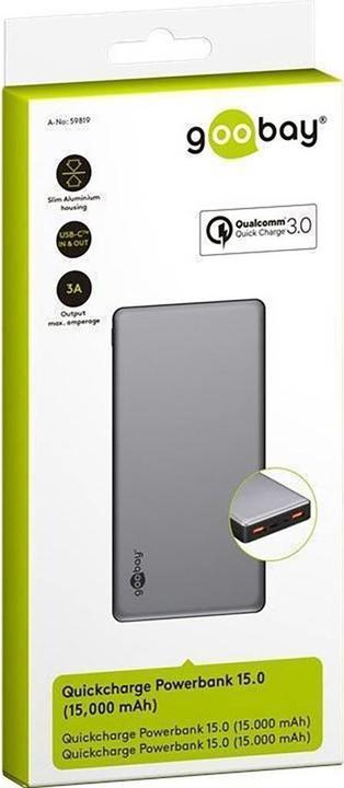 Produktbild Goobay Quickcharge 15.0 (15000 mAh, 18 W, 55.50 Wh)