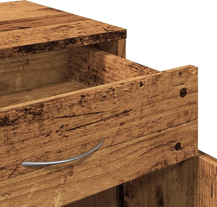 Produktbild vidaXL Rollcontainer Rollschrank Bürocontainer Büroschrank Schrank Altholz-Optik (45 x 38 x 54 cm)