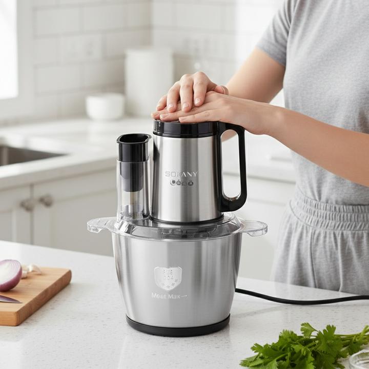 Produktbild Sokany Multizerkleinerer 800W 3L Inox 6in1 (3000 ml, 800 W)