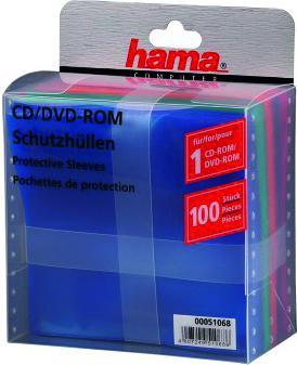 Productafbeelding Hama CD/DVD-hoesjes 100, gekleurd